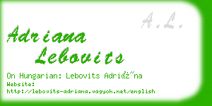 adriana lebovits business card